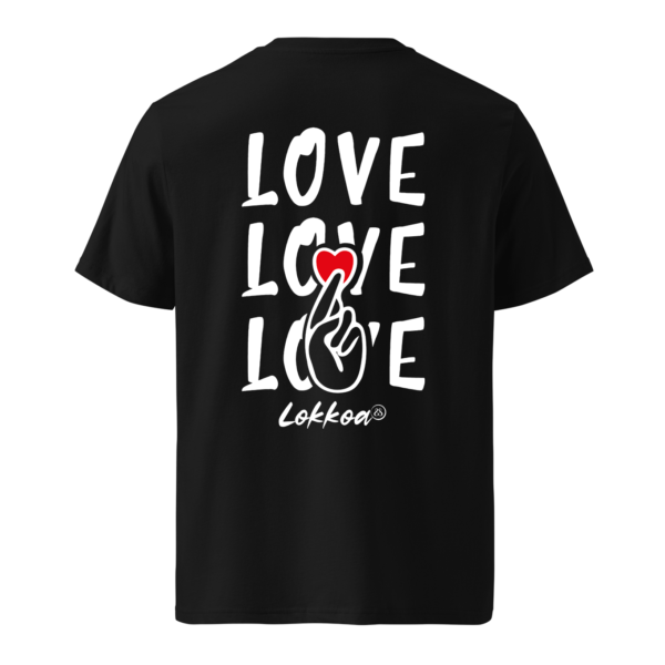 love-love-love-lokkoa-tshirt-noir-arrière Love Love Love -T-shirt unisexe