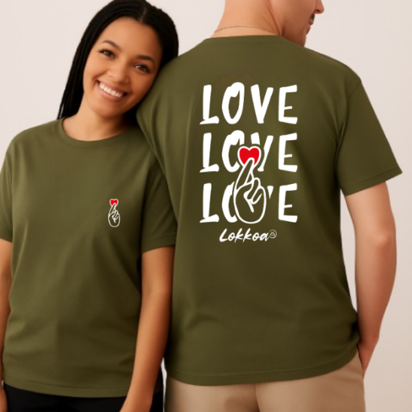 Peace addict (42) Love Love Love -T-shirt unisexe