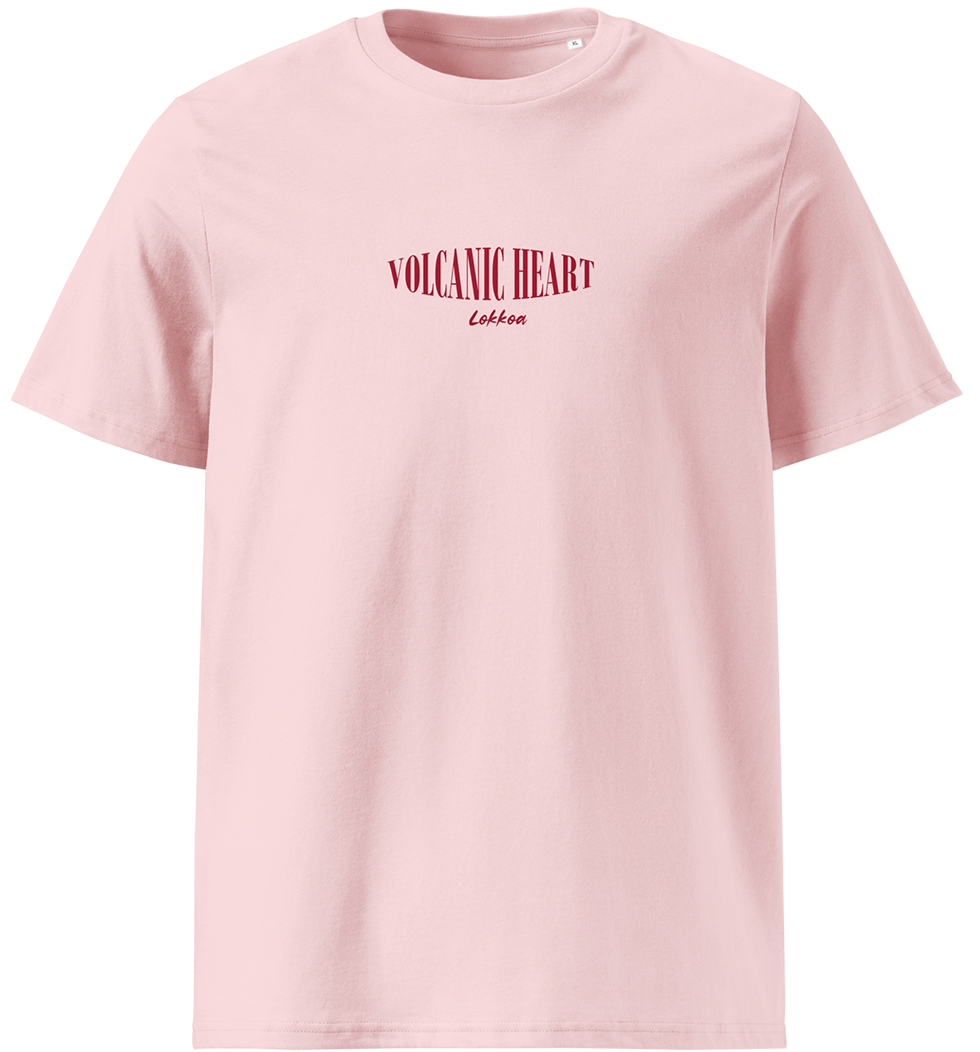 t-shirt-rose-unisexe-lokkoa-volcanic-heart
